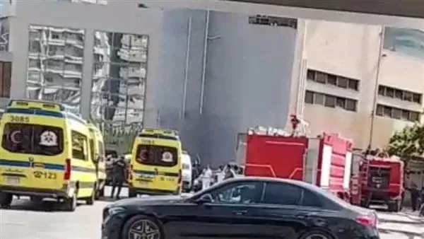 حريق صالة جيم نادي سموحة بسبب ماس كهربائي