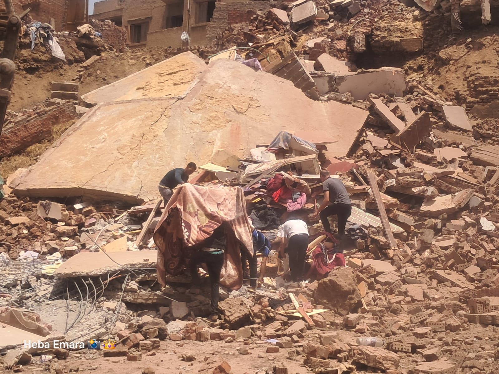 إنهيار منزلين في فرية أبو صير بمركز سمنود