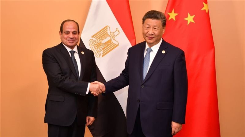 الرئيس عبد الفتاح السيسي ونظيره الصيني