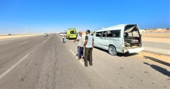 حادث الطريق الدولي بمطروح